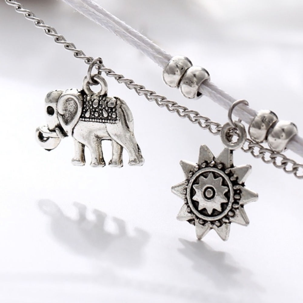 Elephant and Sun Ankle Bracelet - Picture 8 of 8